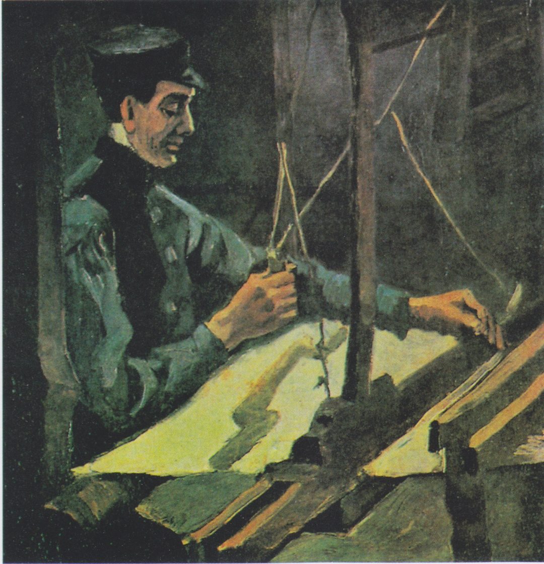 Tejedor de perfil a la derecha, Van Gogh, 1884