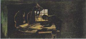 Tecelão preparando os fios, de Van Gogh