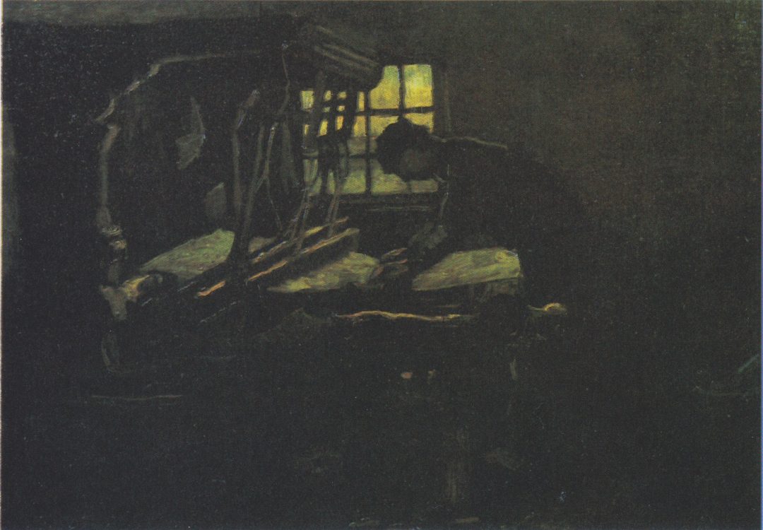 Tejedor preparando los hilos, Van Gogh, 1884, Kröller-Müller
