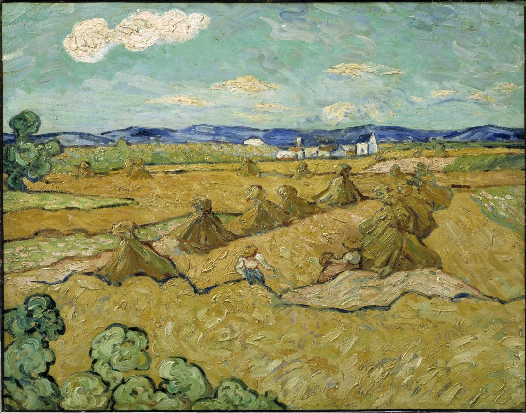 Trigal con gavillas y segadores, copia según Van Gogh, Nationalmuseum Estocolmo