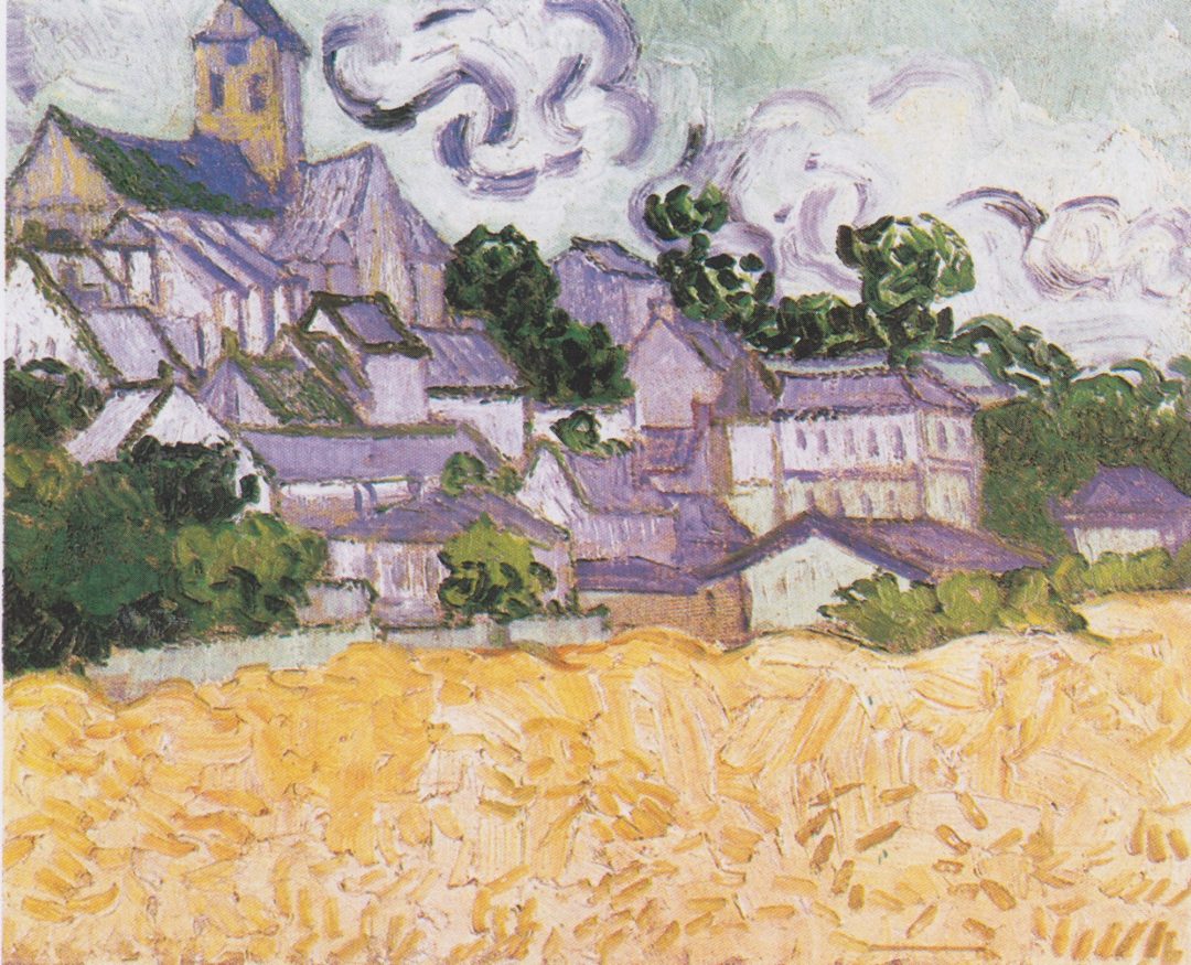 Vista de Auvers con iglesia, Vincent van Gogh, 1890, RISD Museum