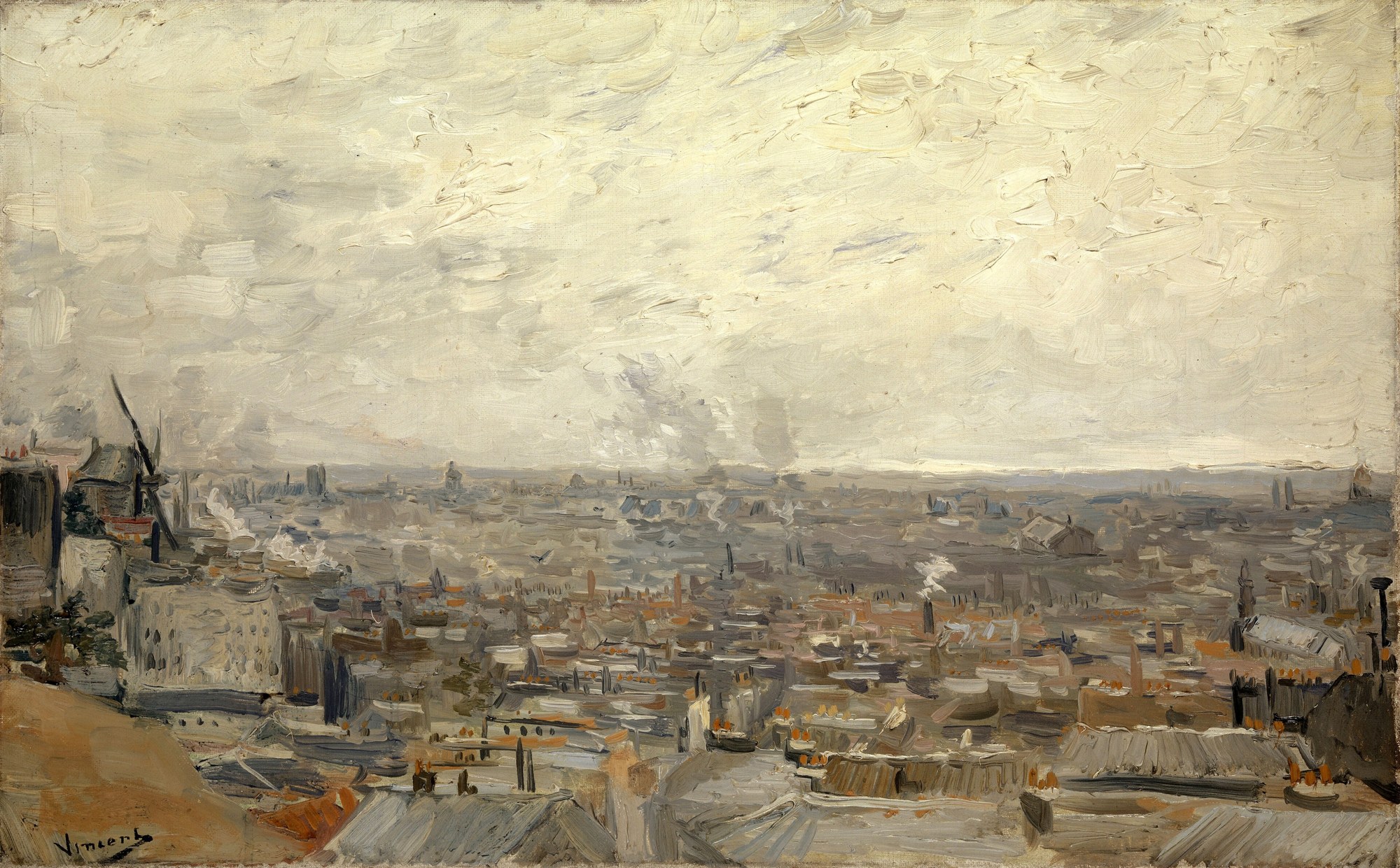 Vista de París desde Montmartre, Vincent van Gogh, 1886, Kunstmuseum Basel