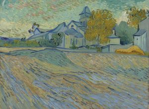 Vista de la iglesia de Saint-Paul-de-Mausole, de Van Gogh