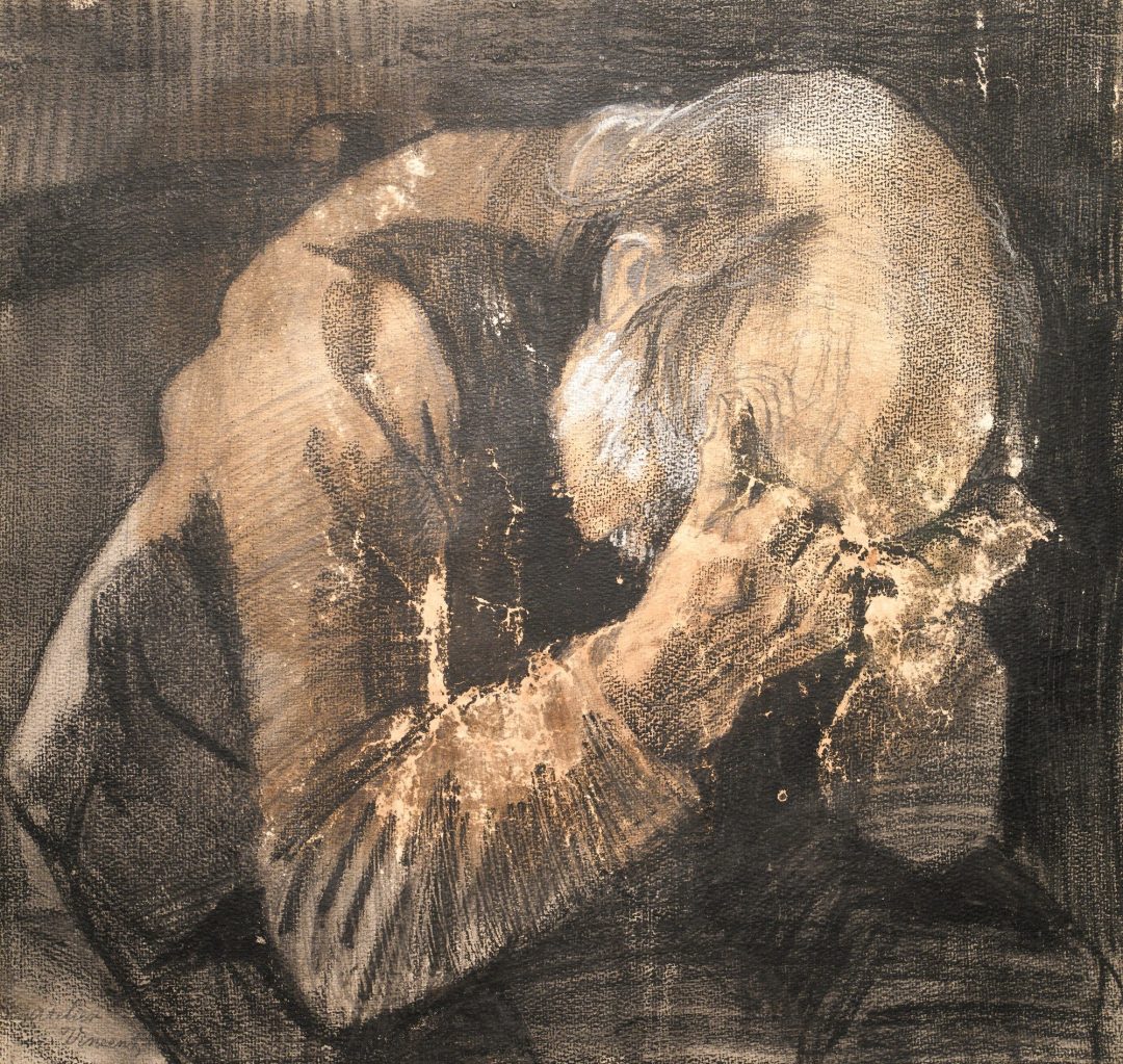 Anciano con la cabeza entre las manos (La Haya, 1882), de Vincent van Gogh