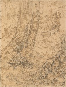 Árboles con hiedra, de Van Gogh