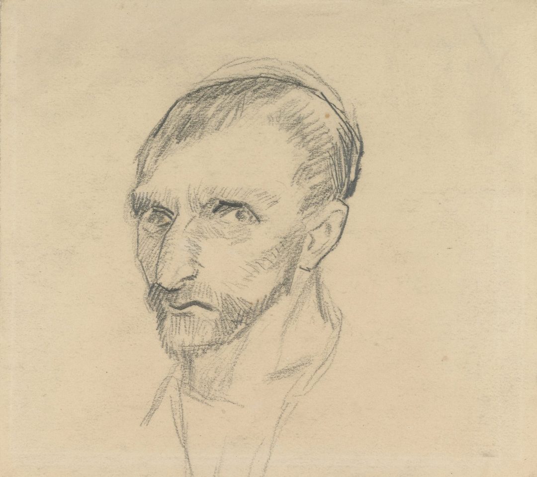 Autorretrato a lápiz, de Vincent van Gogh