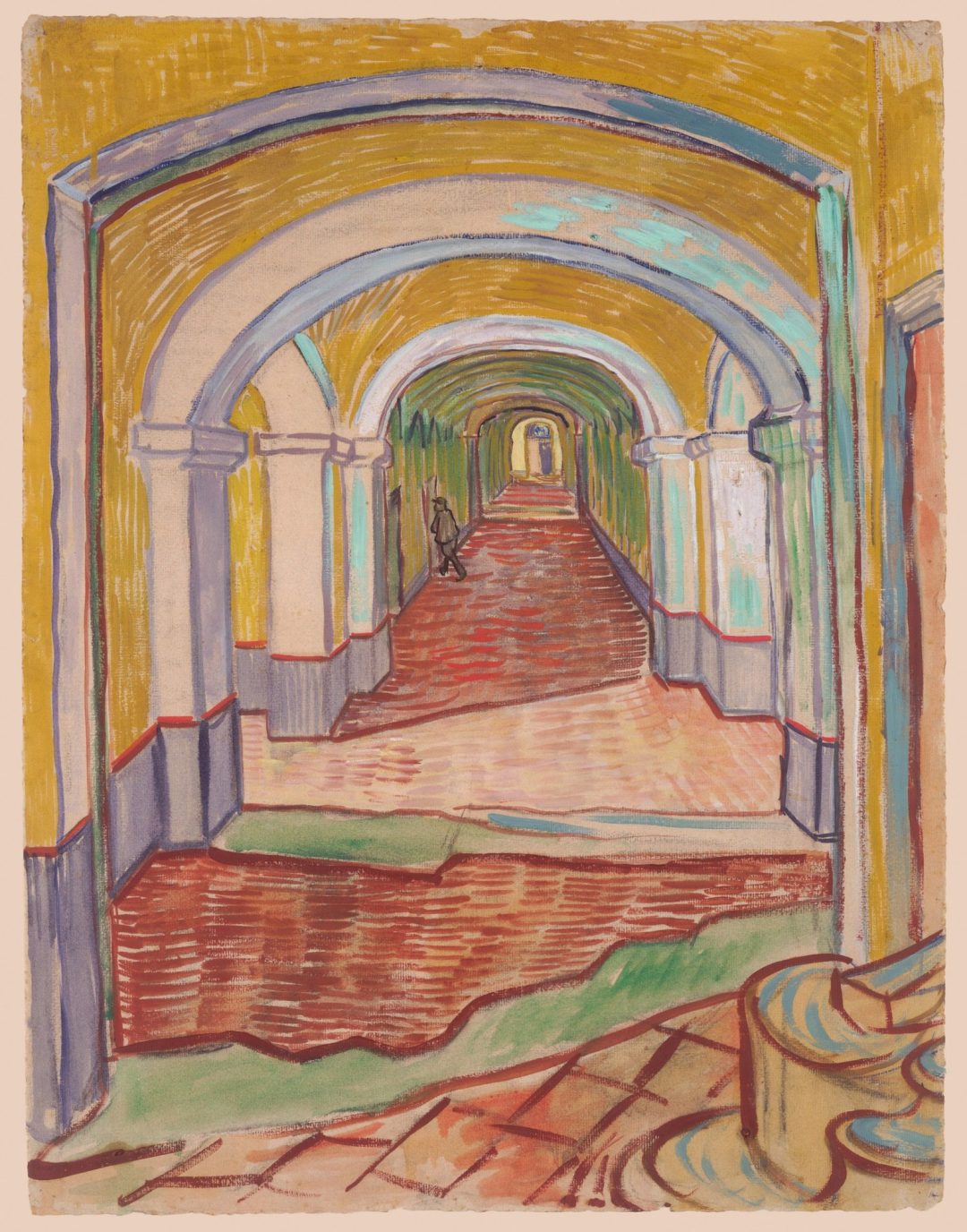 Corredor del asilo de Saint-Rémy (1889), de Vincent van Gogh