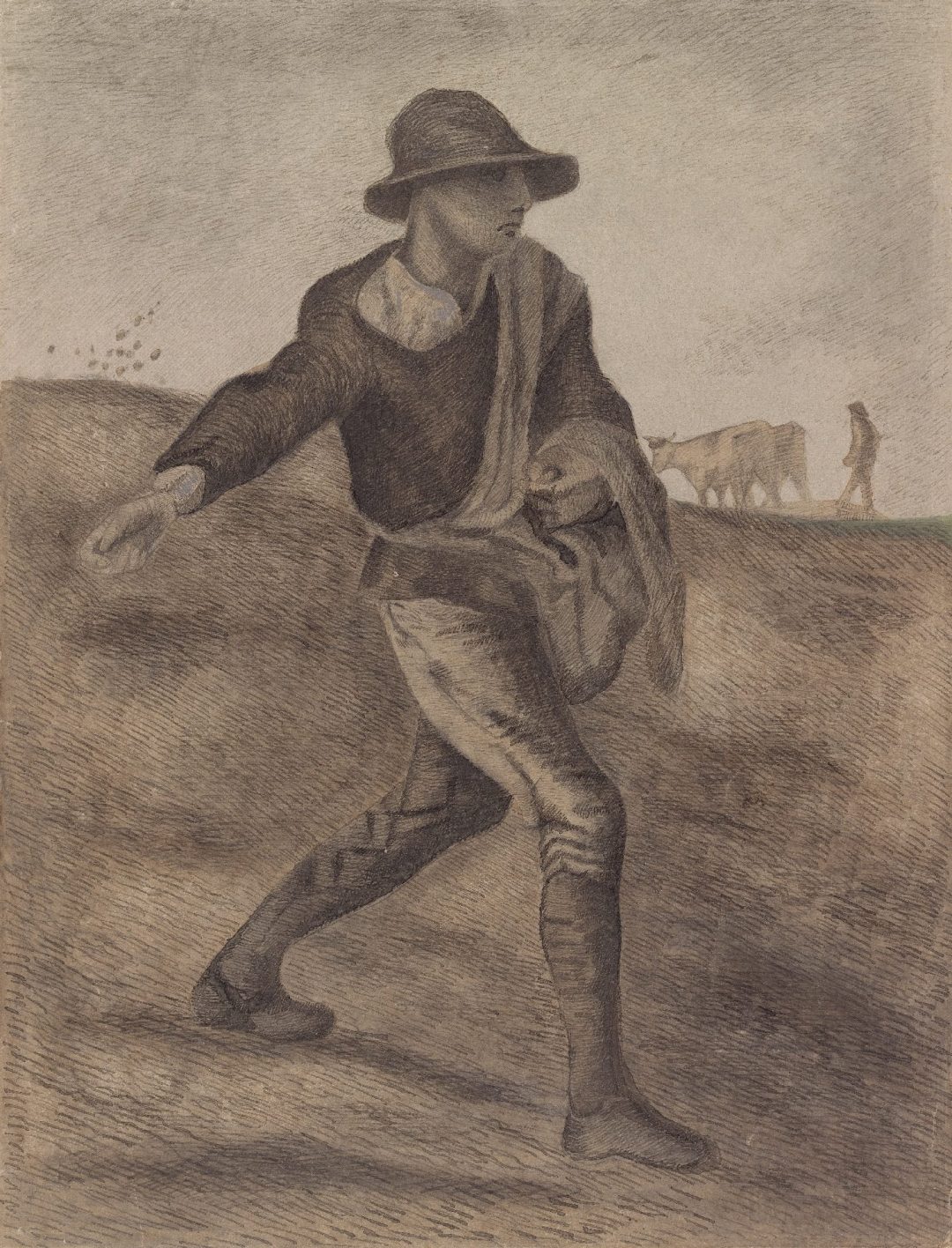 El sembrador, según Millet (Etten, 1881), de Vincent van Gogh