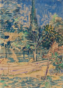 Escalones de piedra en el jardín del asilo, de Van Gogh