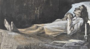Mujer en su lecho de muerte, de Van Gogh