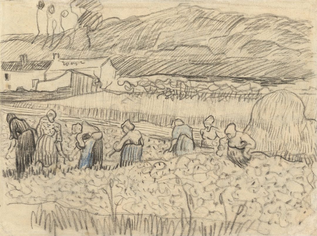 Paisaje con campesinas cosechando (Auvers, 1890), de Vincent van Gogh