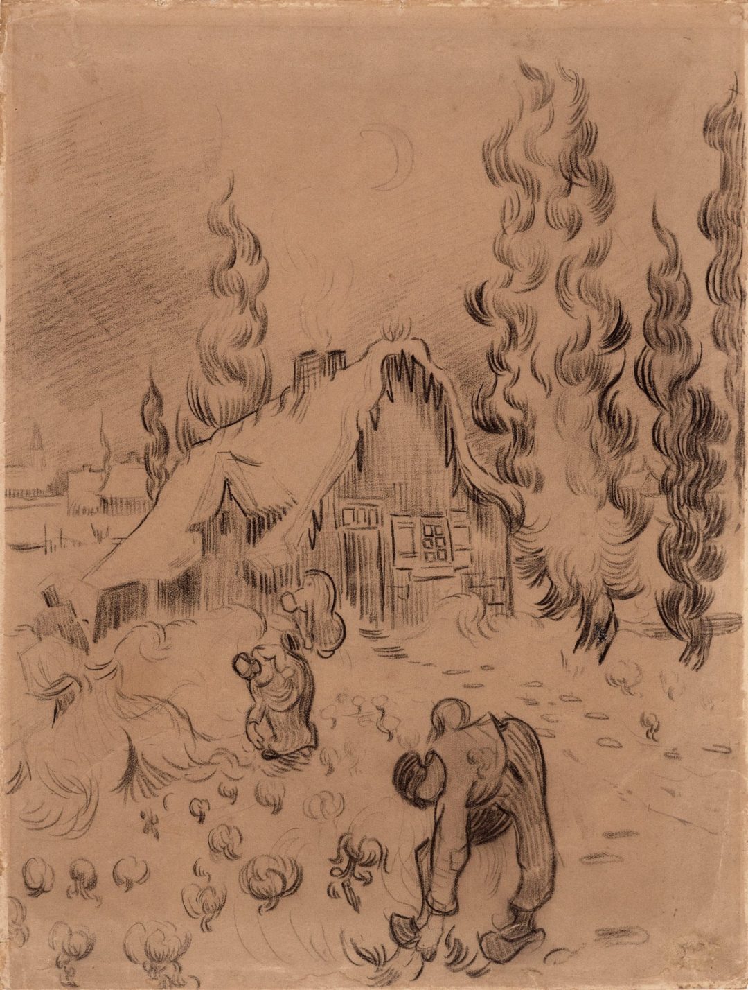 Paisaje invernal con figuras trabajando (Saint-Rémy, 1890), de Vincent van Gogh