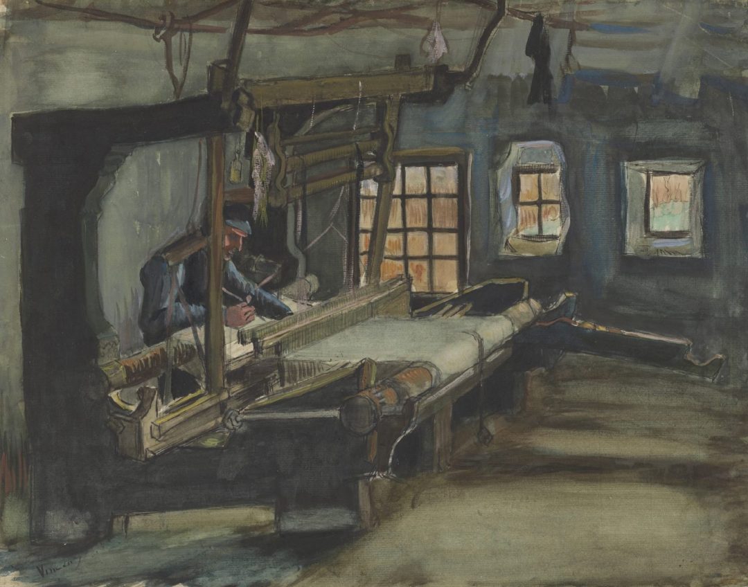 Tejedor (acuarela, Nuenen, 1883-1884), de Vincent van Gogh
