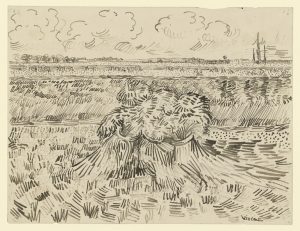 Campo de trigo con gavillas, de Van Gogh
