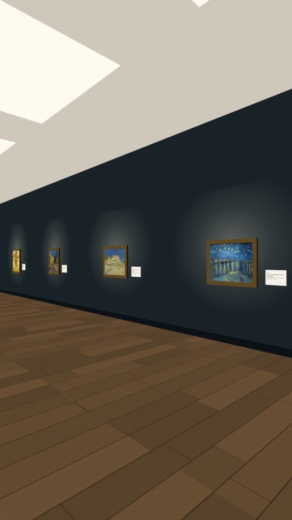La visita virtual del Museo Van Gogh en un teléfono móvil