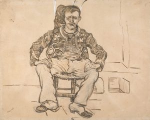 Zuavo sentado, de cuerpo entero, de Van Gogh
